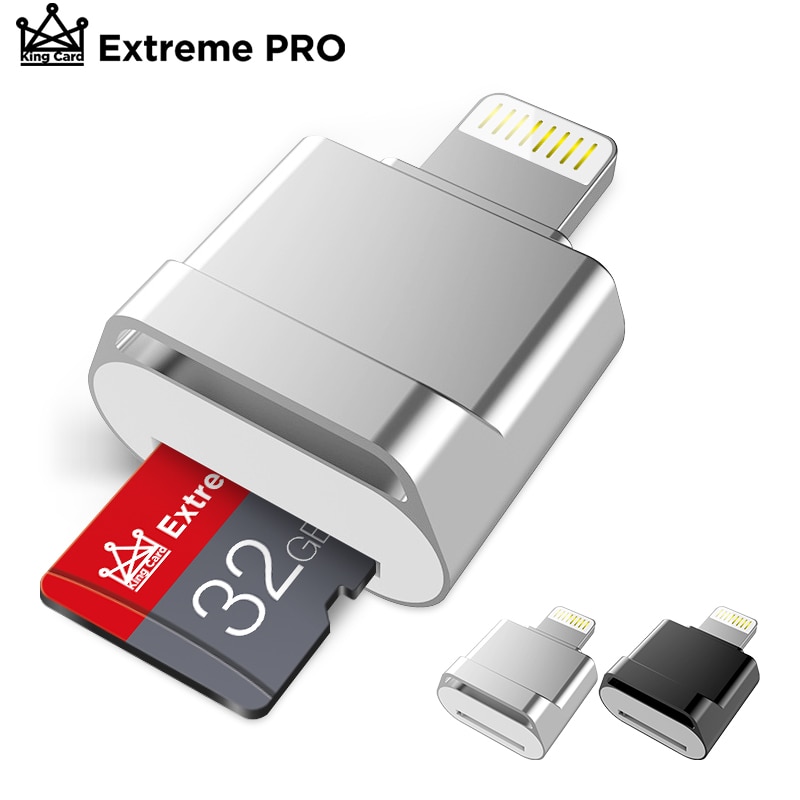 Lettore di schede Mini OTG per iPhone TF Card 16 32 64 128GB Plug & Play adattatore da Lightning a MicroSD nessun Driver necessario