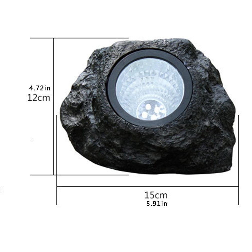Rock Shape Stone Mocking LED Solar Garden Lighting Outdoor Powered Lamp Waterproof Led Landscape Path Lawn Decoration