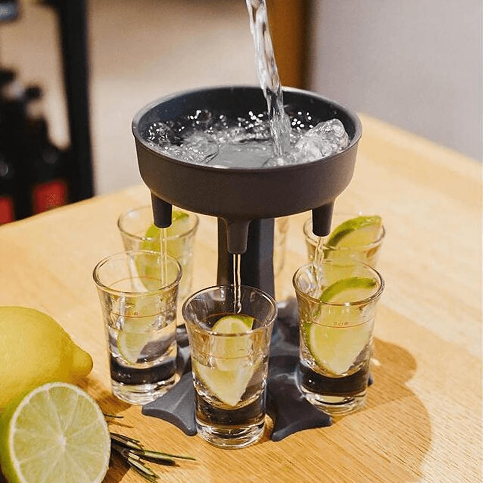 6 Shot Glas Cocktail Dispenser Revolving Vullen Vloeistof Bar Decanter Houder