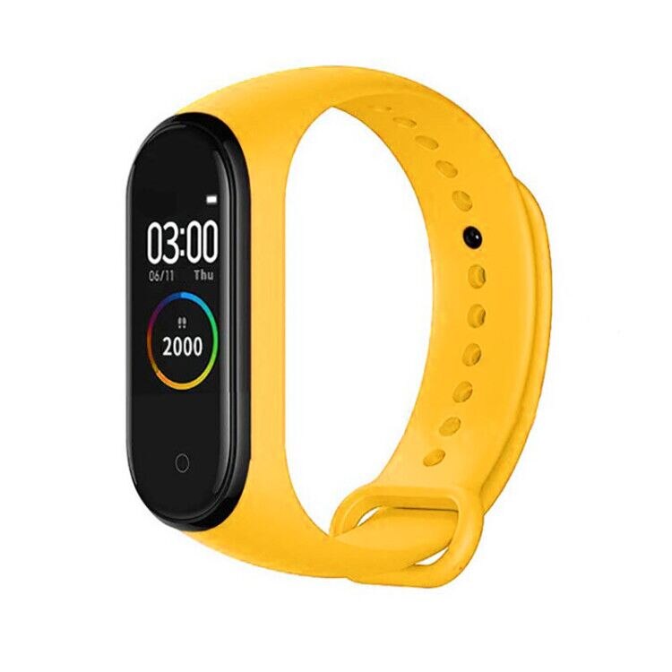 M4 Braccialetto Intelligente Impermeabile Uomini Della Vigilanza di Sport Della Fascia 4 Frequenza Cardiaca Pedometro Monitor Misuratore di Pressione Sanguigna Intelligente Wristband Per XiaoMi IOS: Yellow