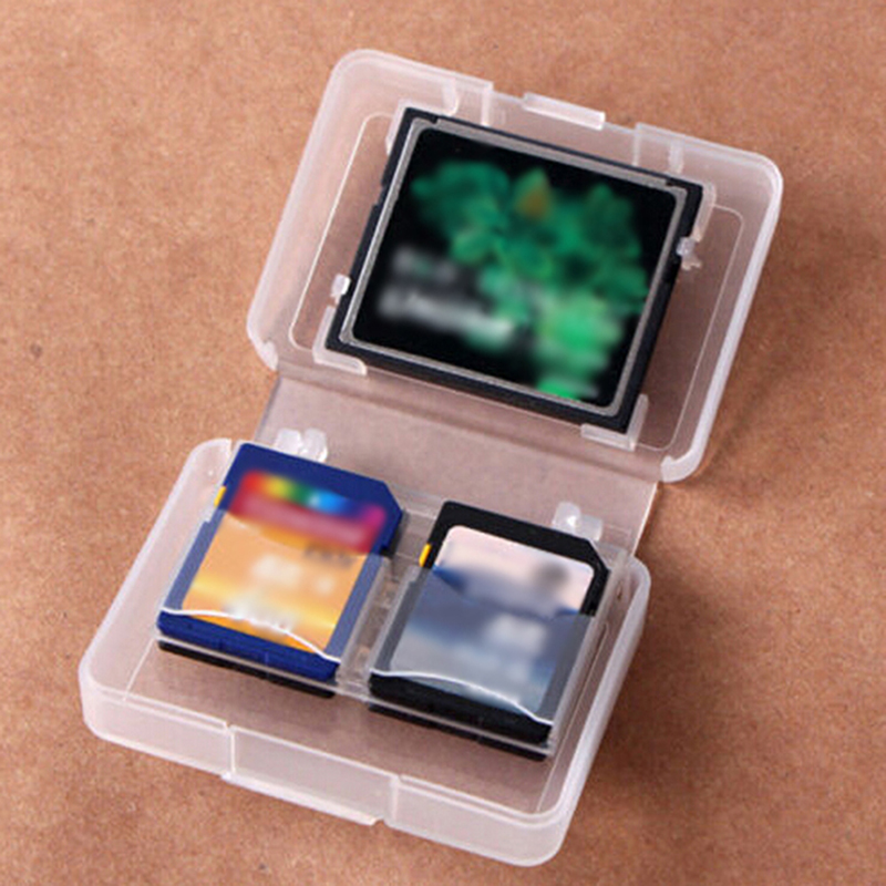 CF SD card Cases Universal Memory Box Pack SD MMC/SDHC PRO DUO Geheugenkaart Plastic Opbergdoos Jewel case Geheugenkaart Gevallen