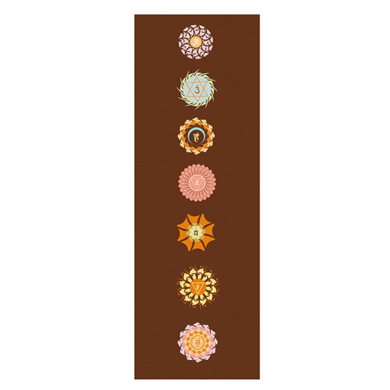 Yoga Mat - 183x61cm - 6mm Thick - Non-Slip Suede - Portable Fitness Blanket: Brown