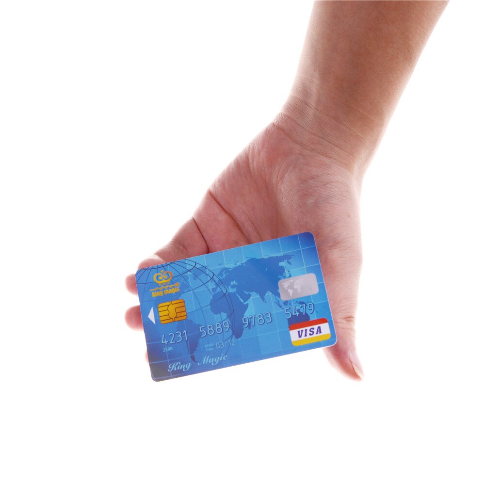 2 stuks satge magische rekwisieten creditcard  + 1 stuks pvc transparante staaf zwevende creditcard - goocheltrucs, magische accessoires, close-up