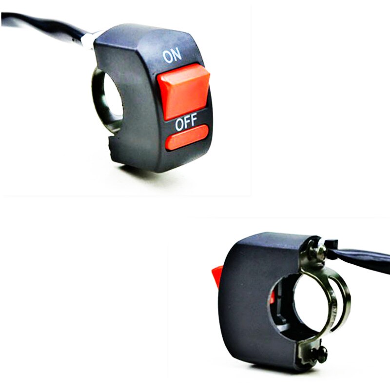 Interruptor de encendido y apagado Universal para manillar de motocicleta, botón de encendido y apagado para Moto, ATV, DC12V/10A, color negro