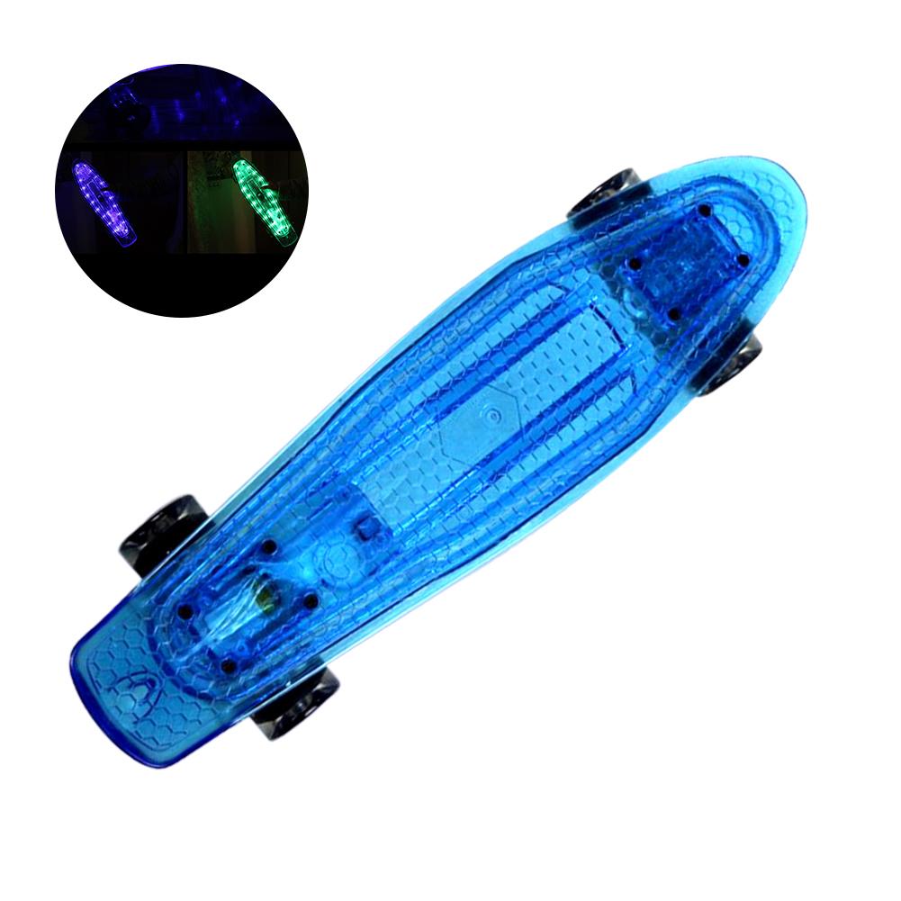 22 Inch Cruiser Board Kids Skateboard Met Led Light Up Wielen Mini Cruiser Skateboard Voor Kinderen Tieners Volwassenen: Default Title