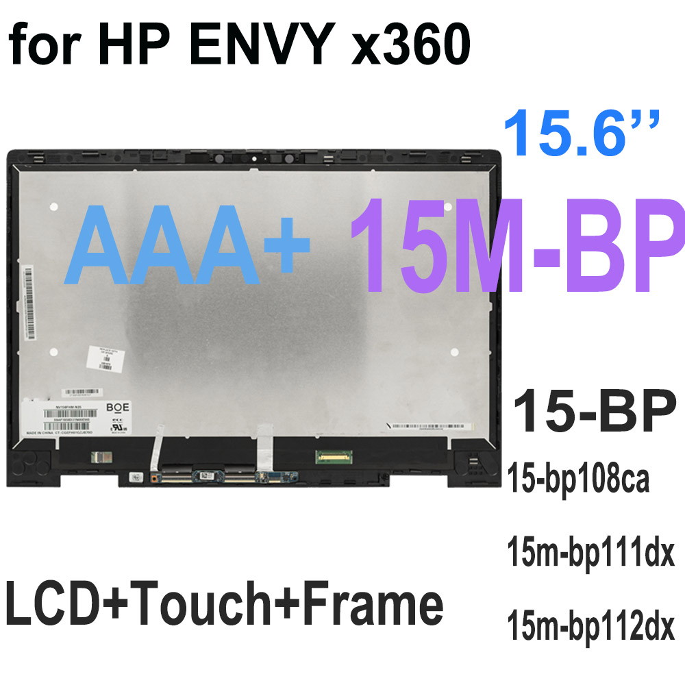 15.6 -zoll-lcd-touchscreen-digitizer-einheit + rahmenersatz für hp envy  x360 15-bp 15m- bp serie 15m-bp012dx bp111dx laptop
