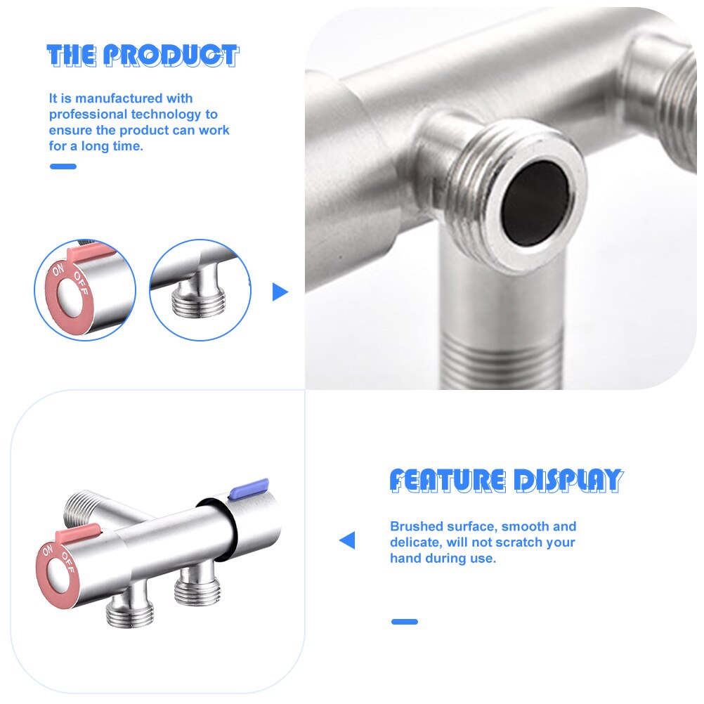 Water Shut Off Valves 1-in 2-out Stop Valves Angle Stop Valves Accessory