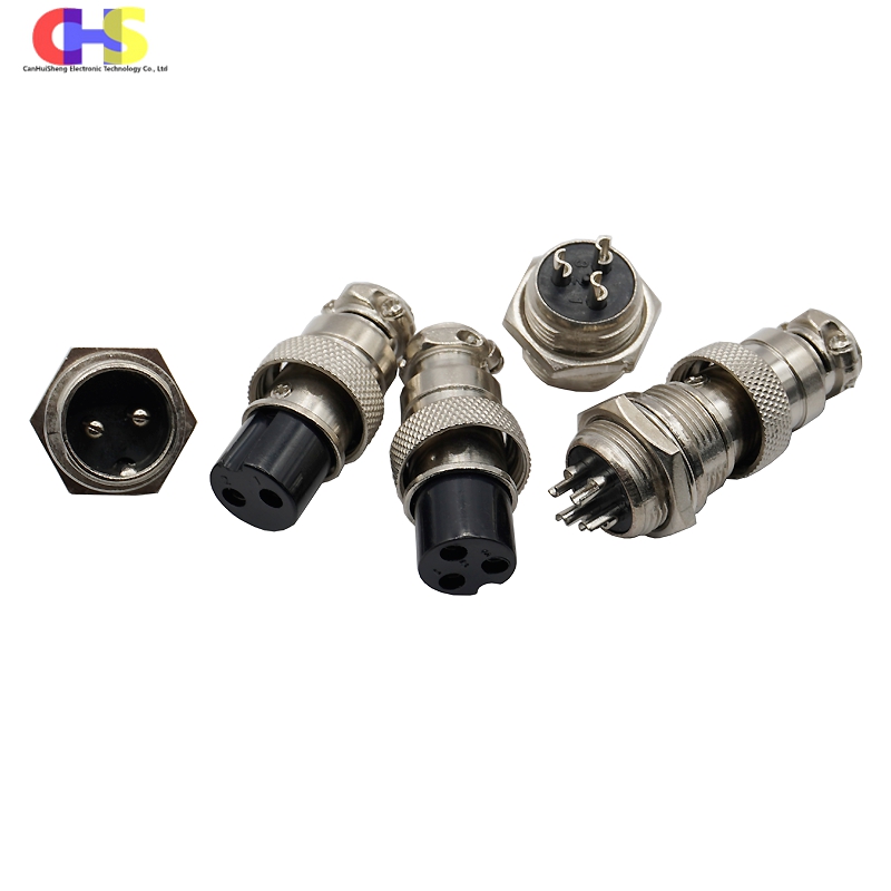 1Set Male - Female Metal Circular Aviation Plug Socket Connector GX16 16mm 2Pin/3Pin/4Pin/5Pin/6Pin/7Pin/8Pin/9Pin/10Pin