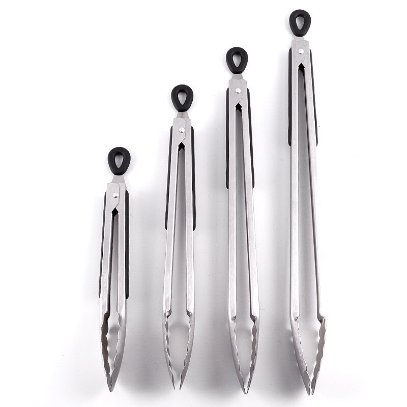 12/14/16inch Stainless Steel Food Tongs Kitchen Utensils Buffet Cooking Tool Anti Heat Bread Clip Pastry Clamp Barbecue Kitchen