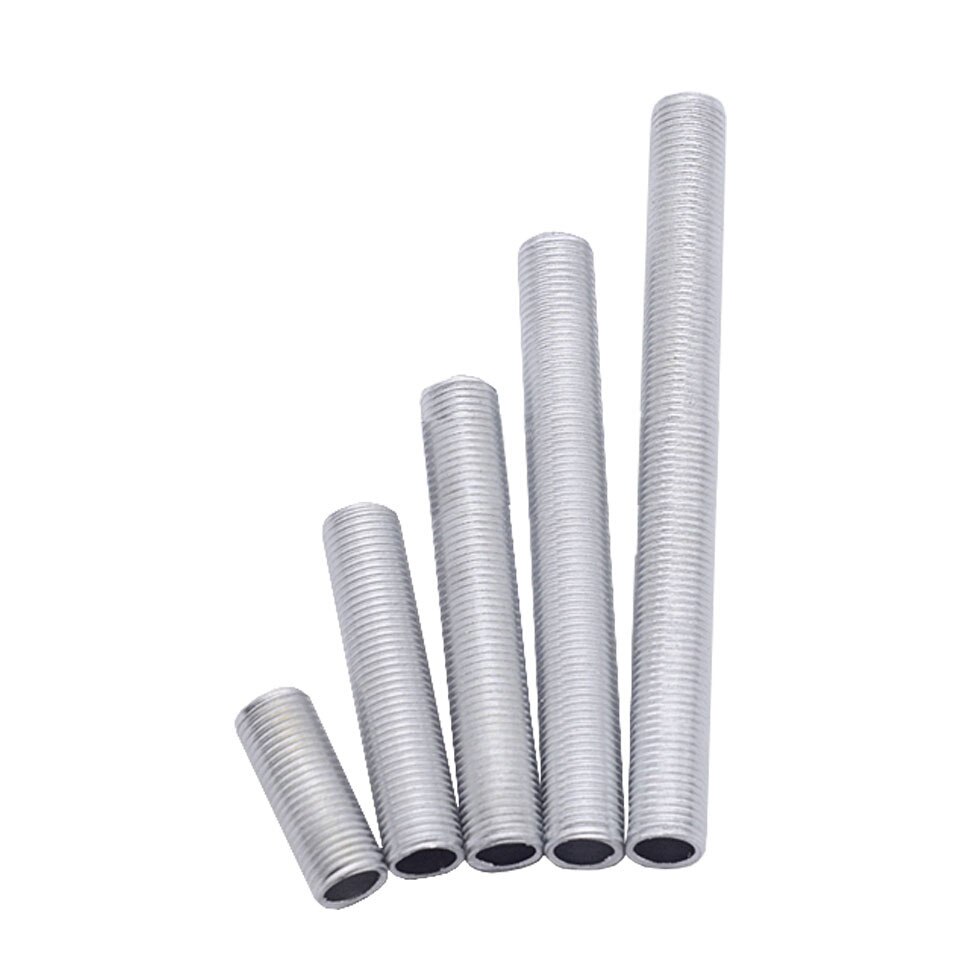 5 stuks  m8 holle uitwendige volle tand schroefstang draadstang draad door tafellamp kroonluchter lamp fittingen verbindingsbuis