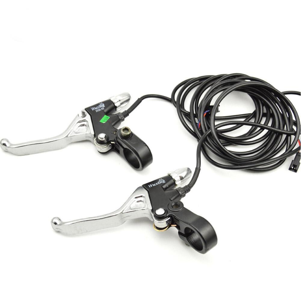 Manija de freno para bicicleta eléctrica, palanca del freno trasero para bicicleta eléctrica, 1 par: Default Title