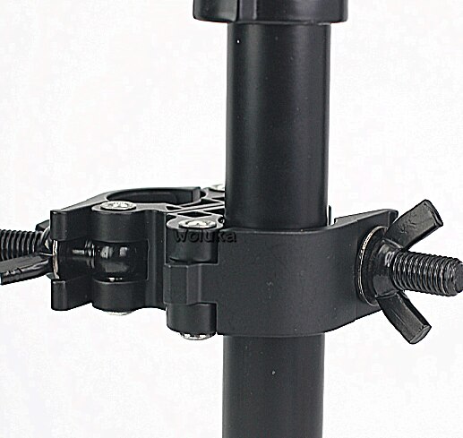 M11-077 large twin pipes clamps with rotating joint head tube openings 42-50 background crossbar tube clamps T18