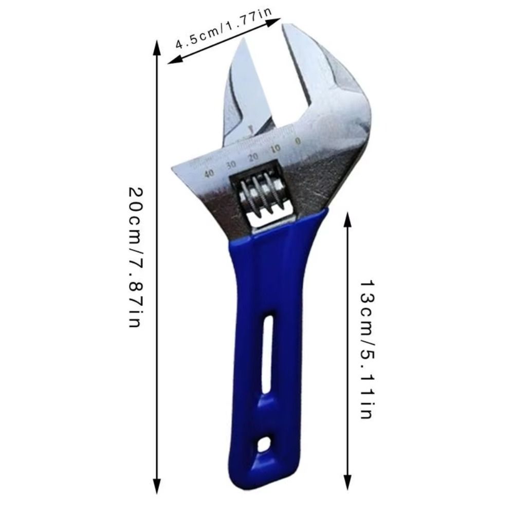 Ergonomic Adjustable Wrench Multi-Function Extra Wide Jaw Universal Spanner Large Opening Lightweight