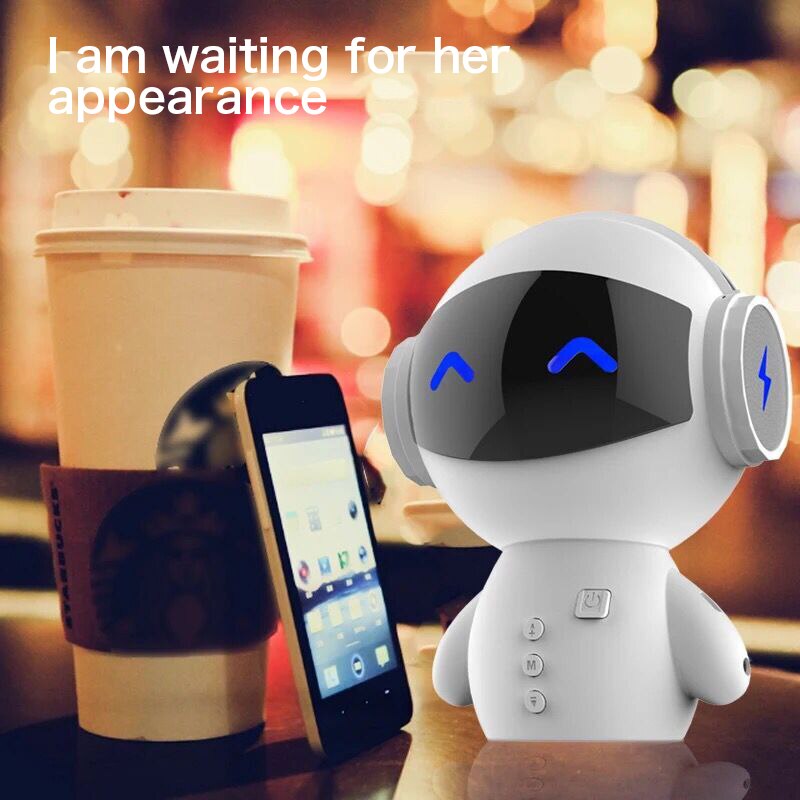 Bluetooth Speaker Mini Draadloze Robot Luidspreker TF USB Subwoofer Bluetooth Speakers Mp3 Stereo Audio Muziekspeler