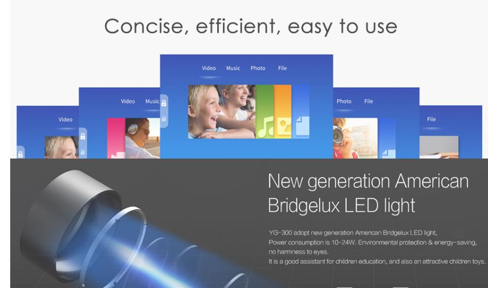 YG300 YG-300 Mini LCD LED Projector Mini Projector 400-600LM 1080P Video 320 x 240 Pixel Best Home Proyector white