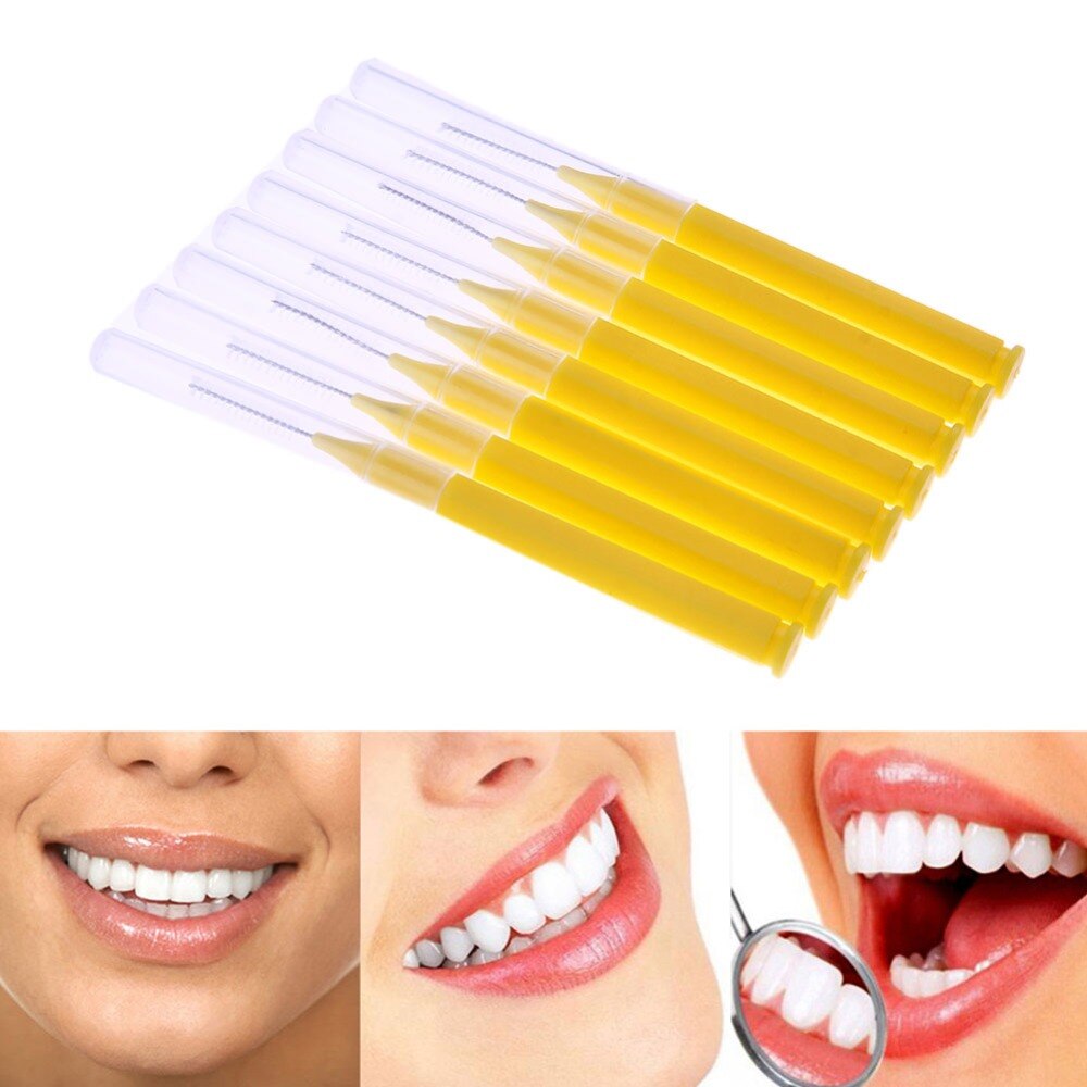 8/16/30PCS Push-pull Interdental Brush Orthodontic Dental Cleaning Brushes Adults Toothpick Dental Floss Interdental Brushes