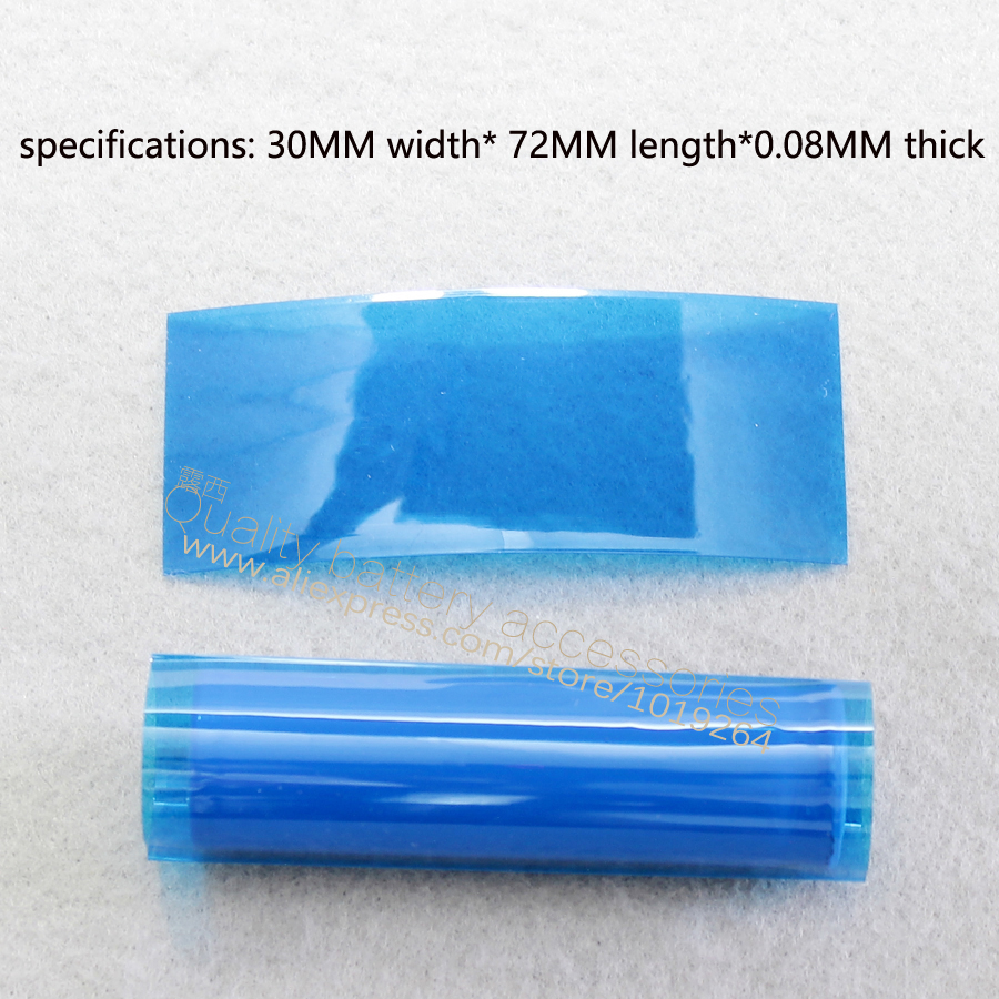 1 sectie 18650 batterij mouwen transparant blauw geïsoleerde krimpkous batterij case batterij skin PVC warmte krimpfolie