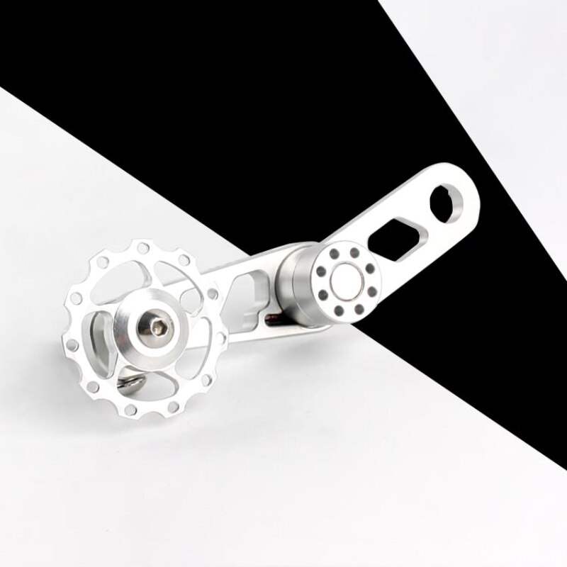 Aluminium Alloy Cycling Single Speed Chain 120x54mm Tensioner MTB Bicycle Chain Replacement Prevent Chain Falling Off