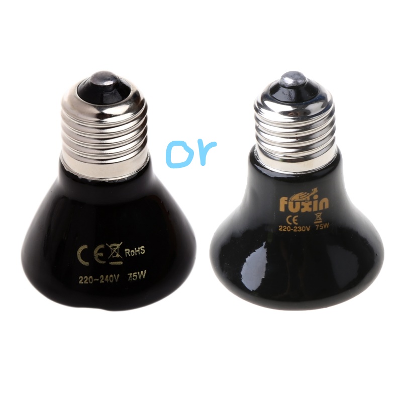 Mini lámpara calefactora de cerámica, 220V, bombillas de calefacción por infrarrojos lejanos: 75W