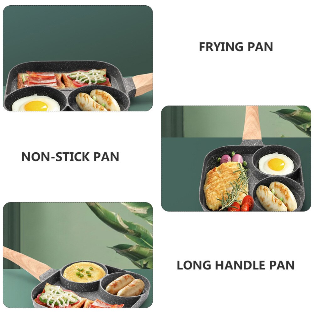 1Pc Steen Non-stick Ontbijt Steak Pan Gebakken Ei Pan (Assorti Kleur)