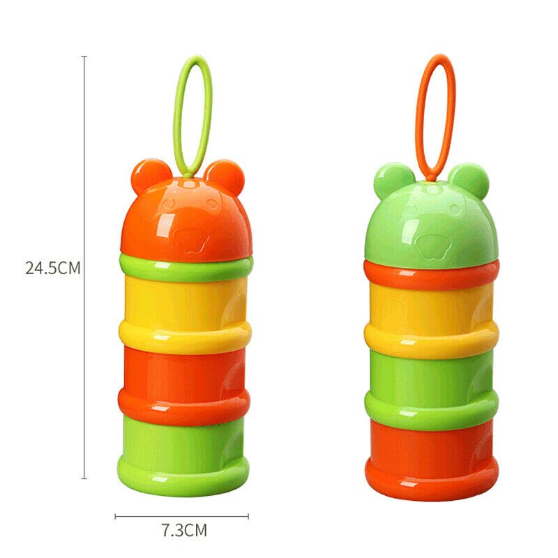 3- laags babymelkpoeder dispenser container opslag formule voedingsdoos