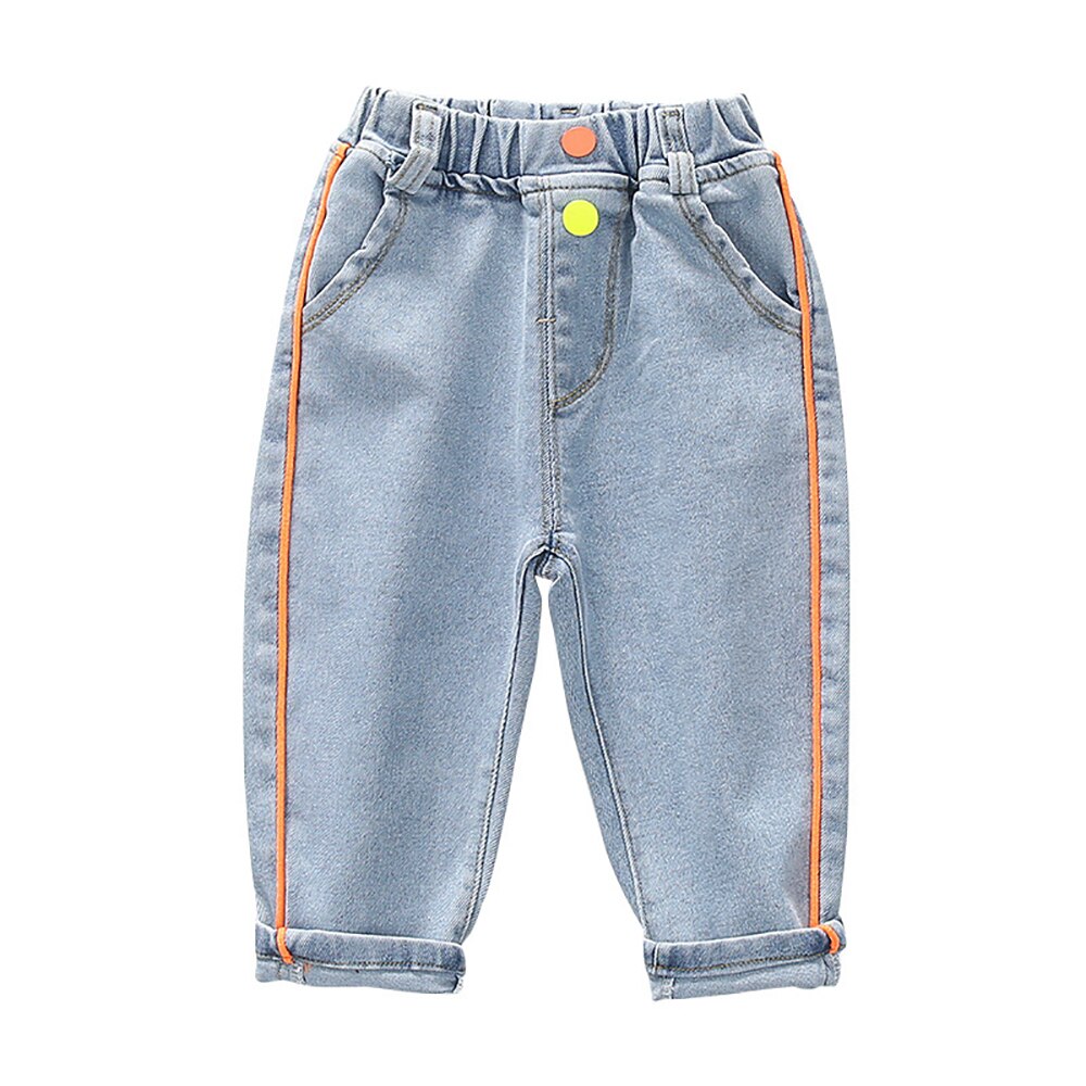 Småbørn pige denim baby pige jeans bukser jeans til piger børn bukser til piger børnetøj baby jeans: 8t