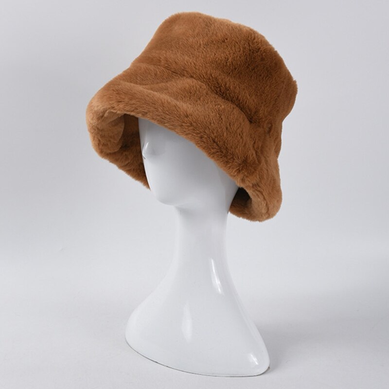 Dames vintage luipaard zebra print bucket hat winter fuzzy pluche visserspet 28gd