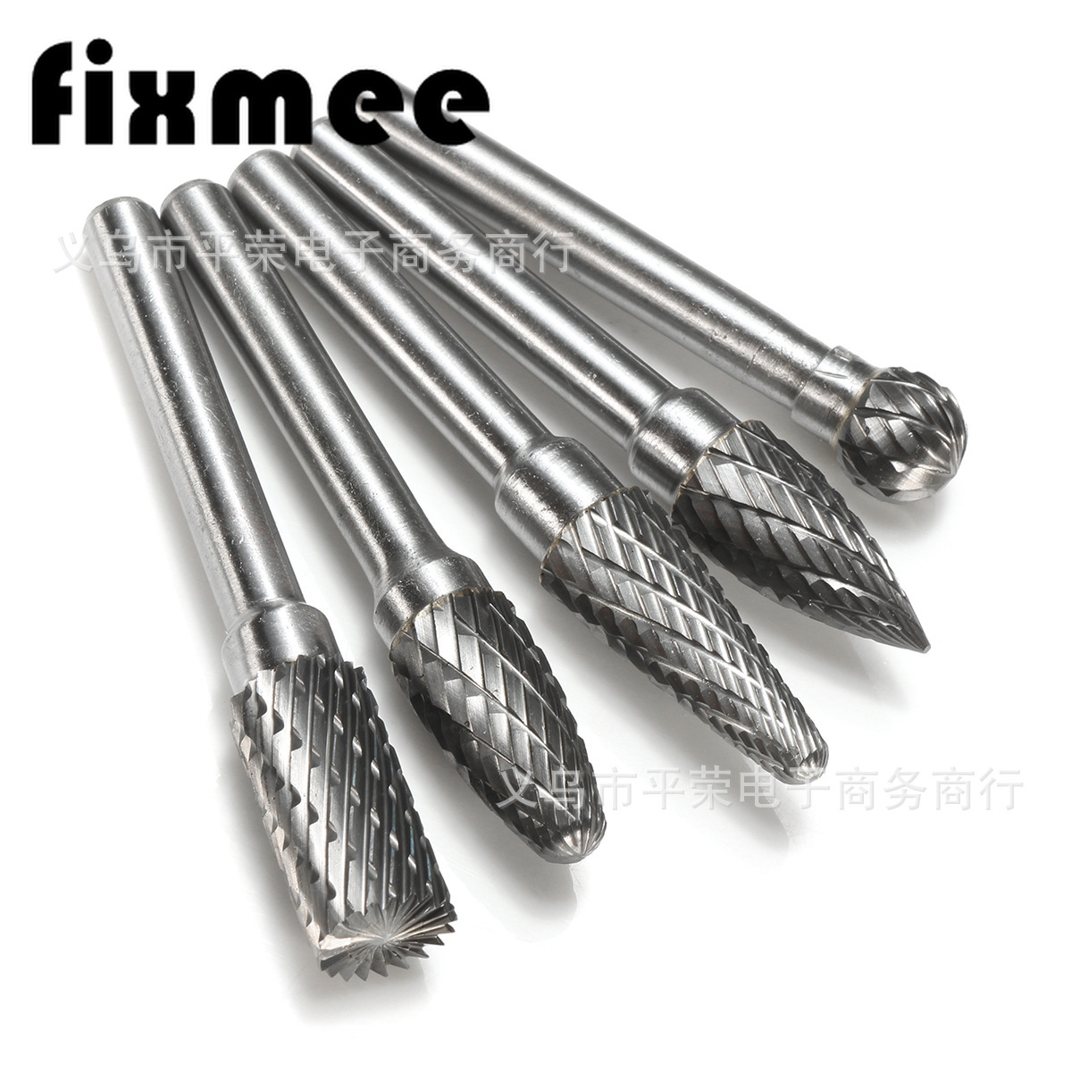 Fraises rotatives en carbure de tungstène, 5 pièces, tige de 1/4 "6x8mm, fraises à Double diamant, outils rotatifs, outils de meulage électrique