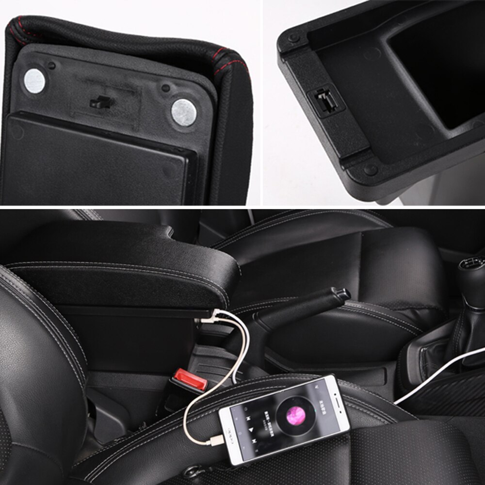 Armsteun Box Cover Holder Universal Car Center Console Modificatie Accessoires Opbergdoos Met Usb Voor Suzuki Vitara