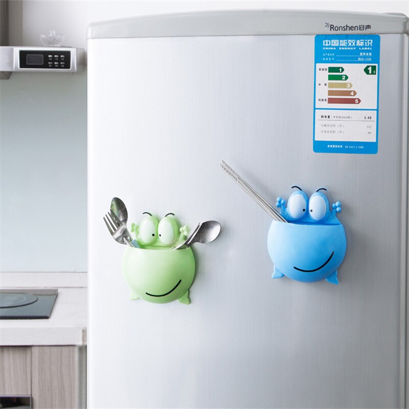Soporte de pared con forma de rana para cepillo de dientes, ventosa para colgar en la pared, bonito soporte para cepillo de dientes con forma de rana