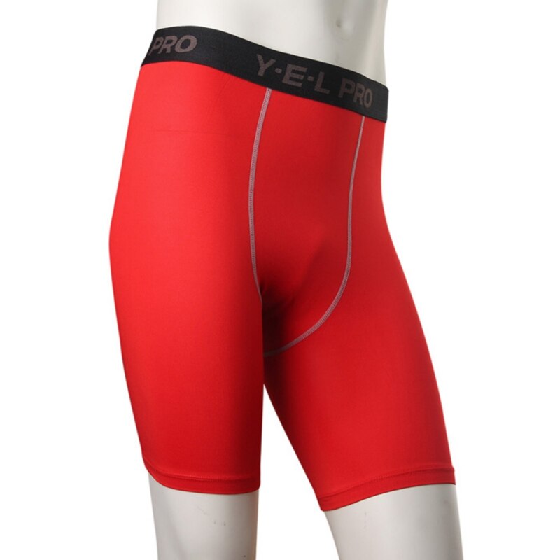 Pantalones cortos de compresión térmica para hombre: Rojo / XL