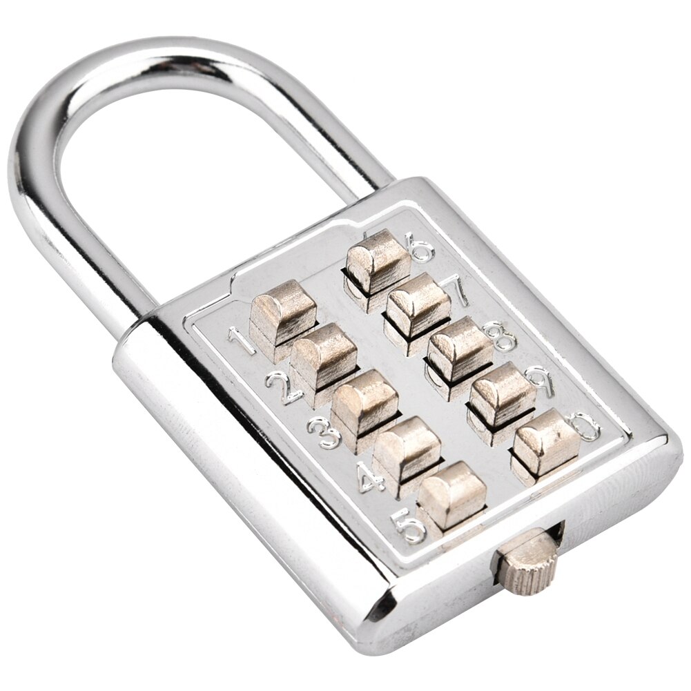 10-Digit Push Button Combination Password Padlock Blind Button Padlocks Password Locks For Lock Luggage Zipper