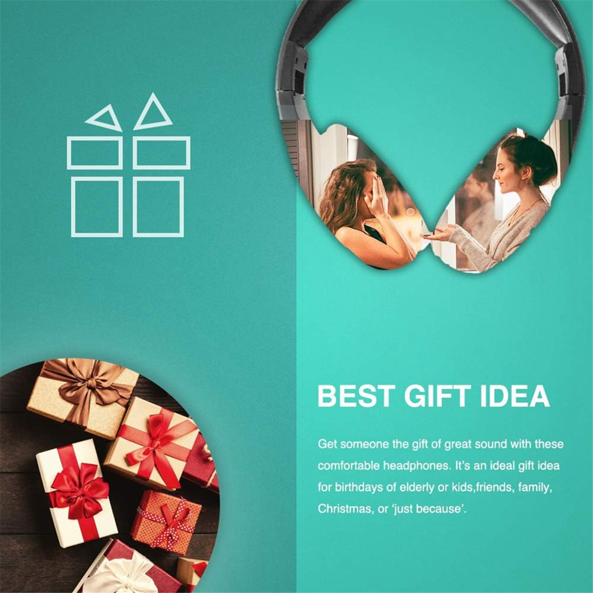 Personal FM Radio Headphones Ear Muffs, Wireless Headset Built in Radio for Mowing, Jogging, Walking, Daily Works