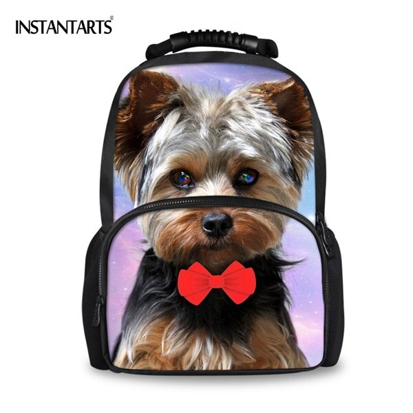 INSTANTARTS Cute 3D Galaxy Dog Husky Printing Felt Backpacks For Teenagers Boys Girls Casual Schoolbag Travel Laptop Rucksacks: CC3307A