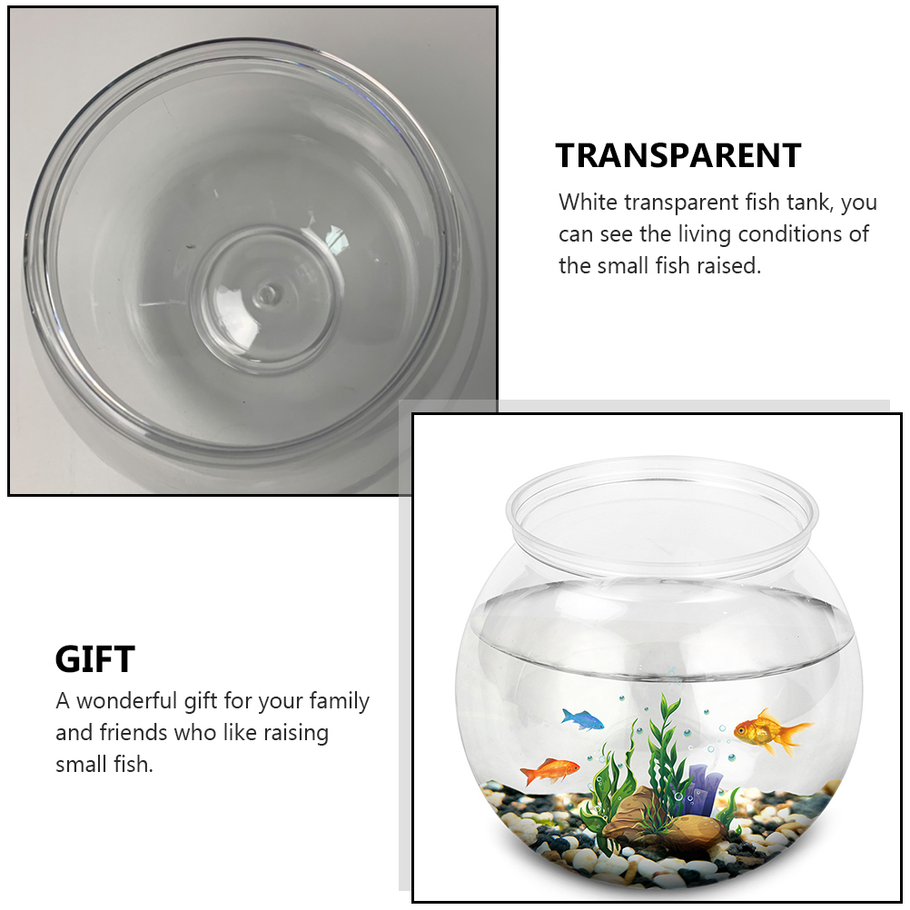 4Pcs Household Goldfish Bowls Transparent Fish Bowls Decorative Fish Aquariums Fish Accessory