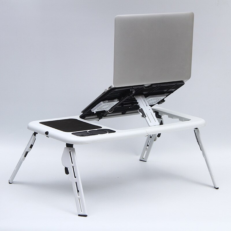 Multi-Function Laptop Computer Table, Stand-Up Folding Computer Table, Laptop Tray Support on USB Cooling Bed