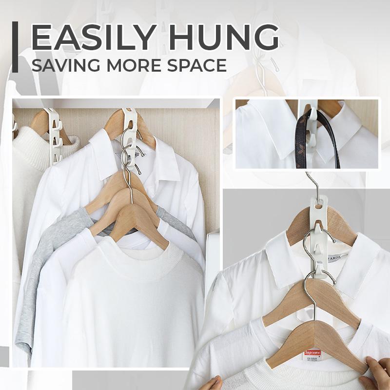 6 PCS Clothes Hanger Connector Hooks Mini Space Saving Cascading Hook Storage Rack Wardrobe Hanging Tool