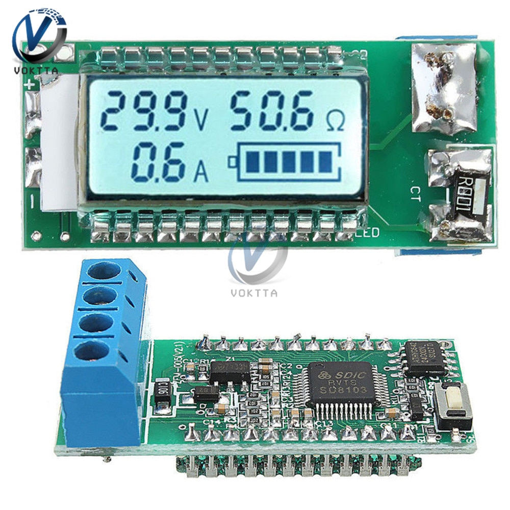 18650 Lithium Battery Capacity Indicator Tester LCD Digital Display Led Tester 2.8-30V Power Supply Monitor with Shell Case