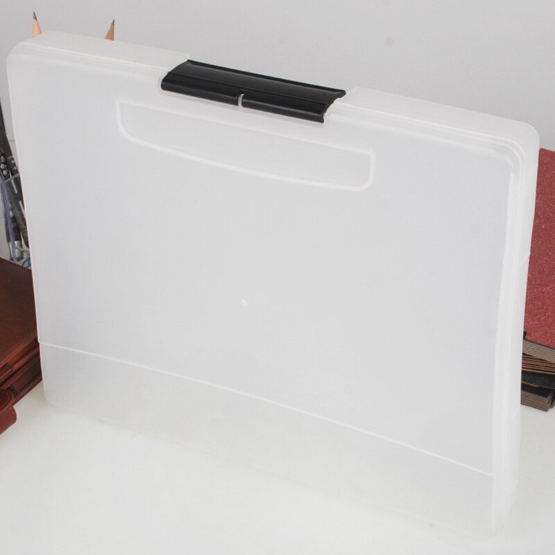 A4 Storage Box Portable Filing Products Plastic Document Paper Filing Case File School Office Supplies