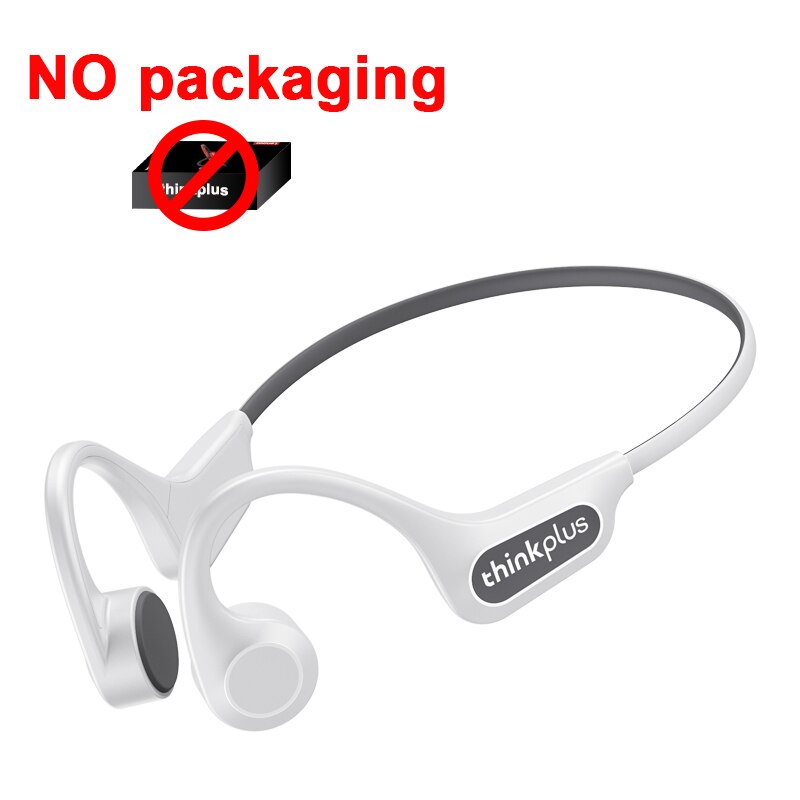 Lenovo X3 Pro Bluetooth 5.3 Bone Conduction Earphones Ear-hook Music Hifi Sports Waterproof Headset with Mic Wireless Headphones: White no box