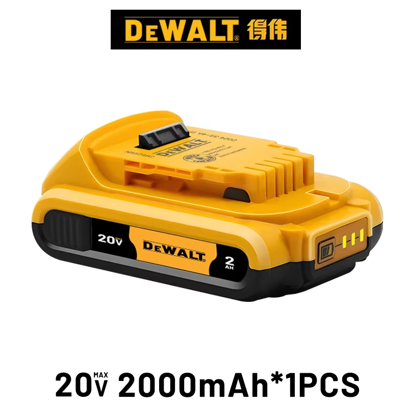 100%  stk . originale dewalt 18v batterier, , 2ah 5ah 6ah genopladelige lithium-ion batterier, dewalt dcb 200 udskiftningsbatteri til elværktøj: Sølv