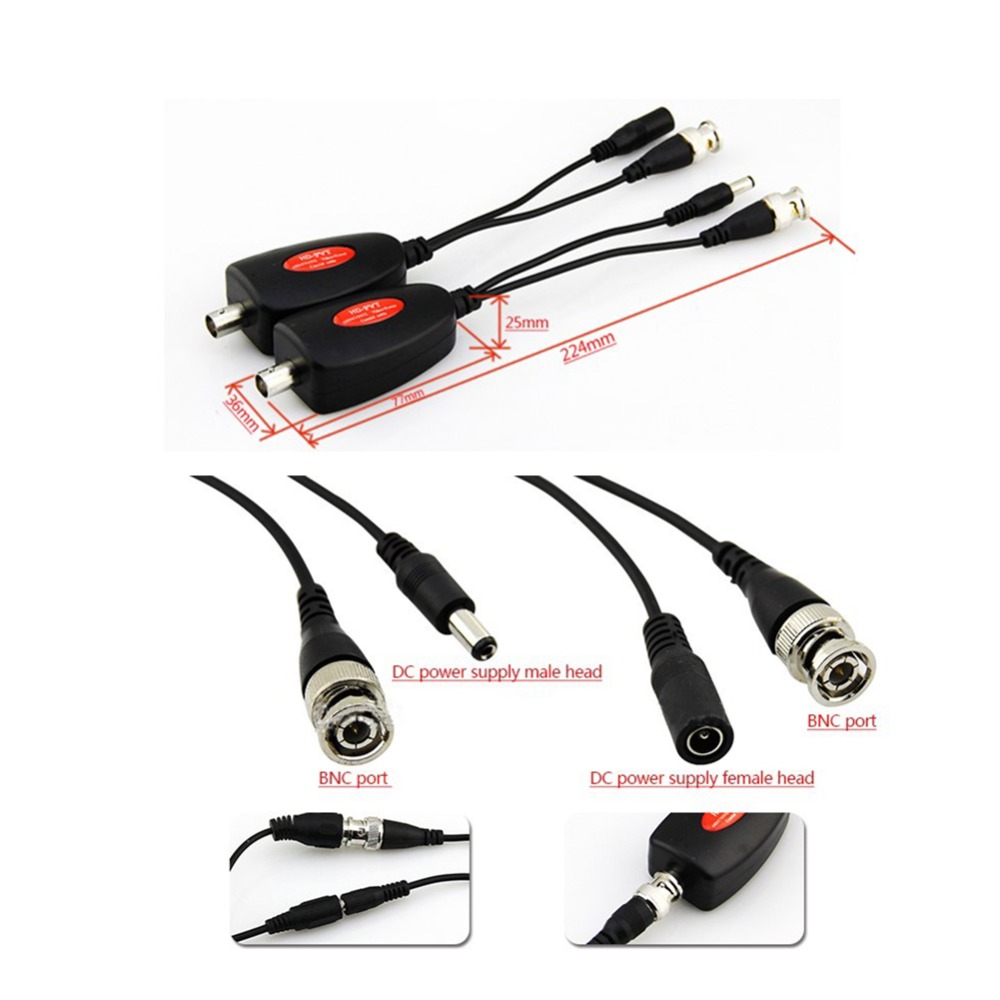 1 kanaals Power Over Coax Systeem Voor Cctv Camera Ahd/Cvi/Tvi Video + Voeding Coaxiale Hd video Zender tot 400 m HD-PV
