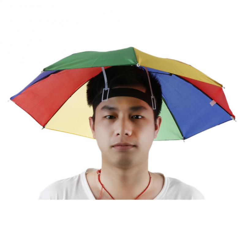 Angeln Kappe Camping Wandern Headwear Kappe Wandern Camping Headwear Kappe Kopf Hüte Faltbare Sonnenschutz Schatten Regenschirm Hütte