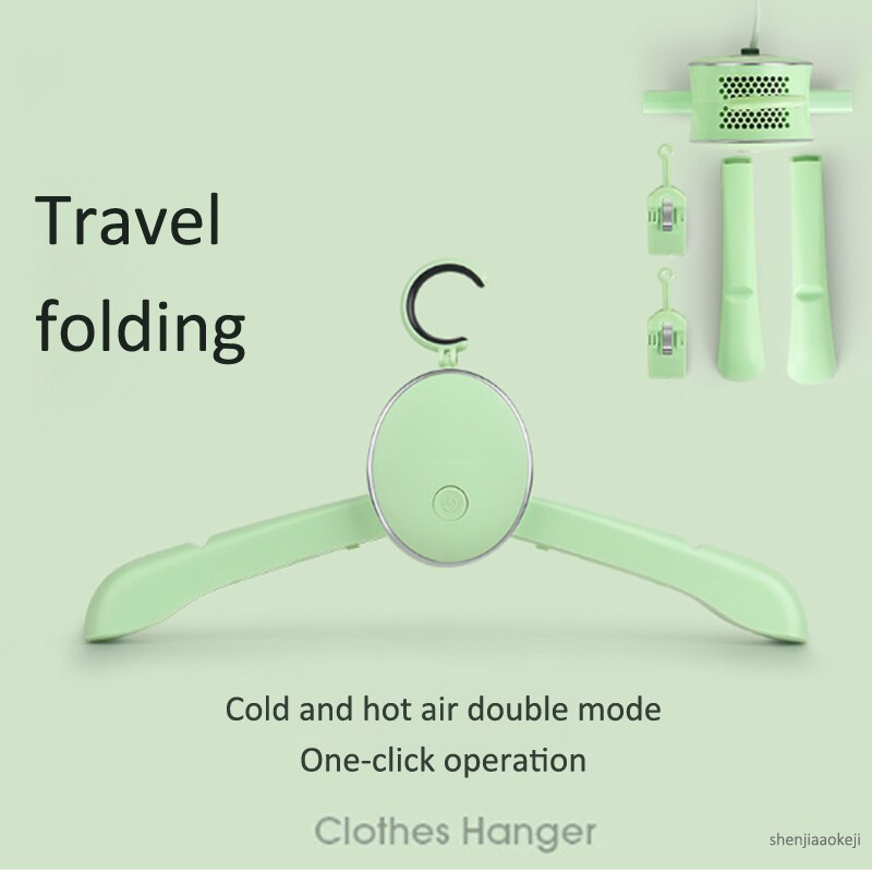 Folding &amp; cold wind drying Hanger PTC heating Drying machine Mini Portable Clothes Dryer for Travel/business/dormitory 220v