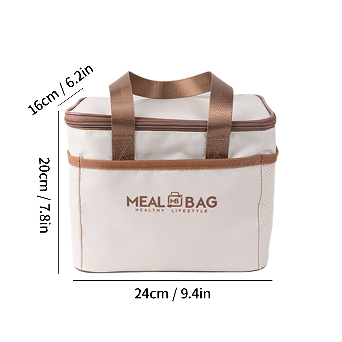 WORTHBUY Portable Insulated Lunch Bag Large Capacity Waterproof Cooler Bag Camping Picnic Bento Bag Thermal Food Storage Bags: green