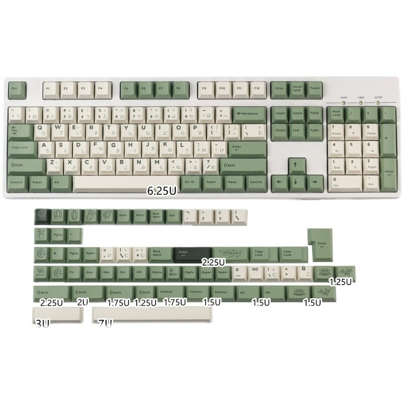 Gmk desert botanical keycaps pbt dye subbed japanska key caps cherry profile keycap med 2.25u 2.75u 3u 7u blanksteg iso enter