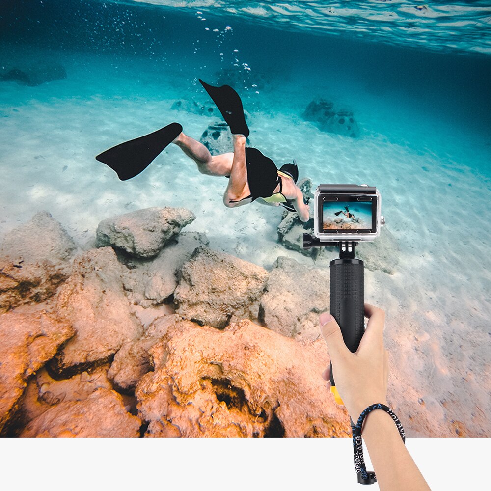 Vamson-empuñadura flotante para Go Pro Hero 10, 9, 8, 7, 6, 5, 4, negra, resistente al agua, para deportes acuáticos, para DJI Action, Yi 4K, GoPro 10, VP418