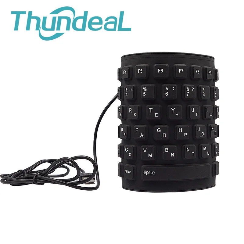 85-Tasten-Silikon, Englisch, Russisch, Tastatur, Tablet, Desktop-Pad, PC, Tablet, wasserdicht, USB, kabelgebunden, Gamer, Büro, russische Tastatur