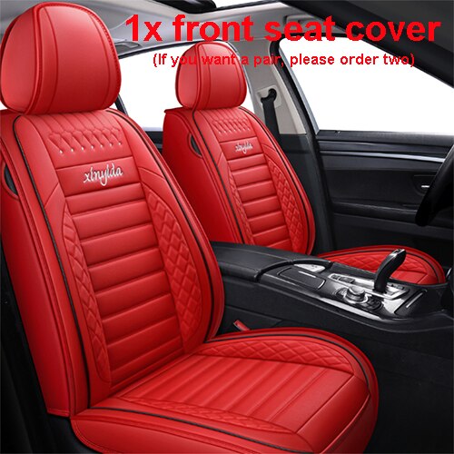 Couverture de Siège de Voiture, en Cuir, Housse d&#39;Accessoires Auto, pour Peugeot 301/307 SW/508/308/206/4007/5008/3008/107, Seat: Red Front