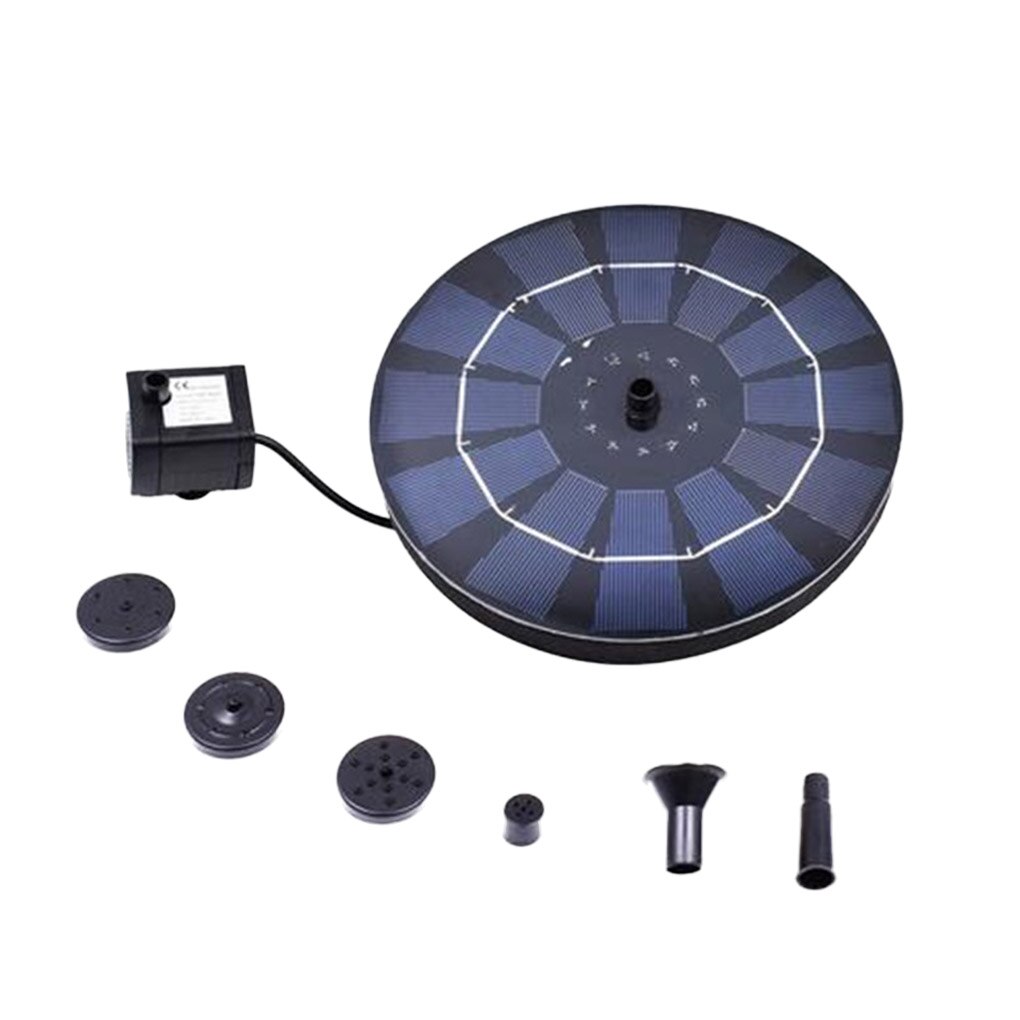 6V 2.5W Solar Power Water Fountain Outdoor Park Pond Swimming Pool Solar Fountain 6-Nozzle Rechargeable Water Fountain Pump: Default Title